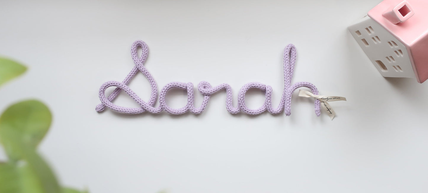 Custom Knitted Wire Name